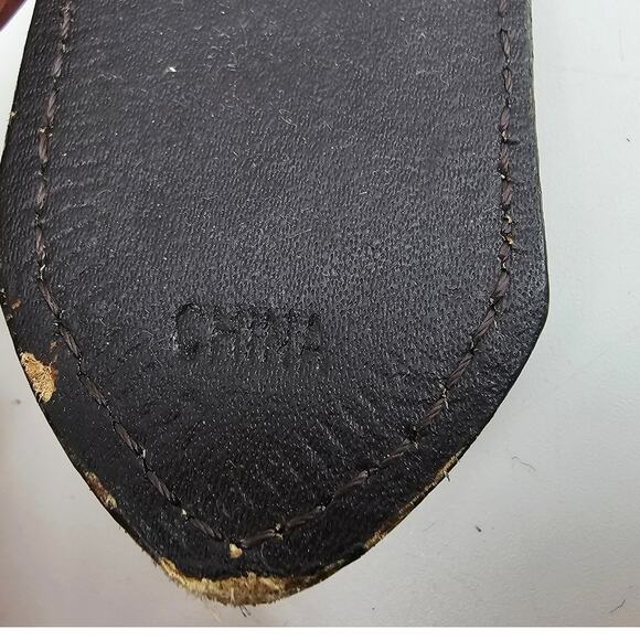 Stetson Country Handtooled Brown Leather Snap-On Western Belt Men's 38 - Picture 12 of 13